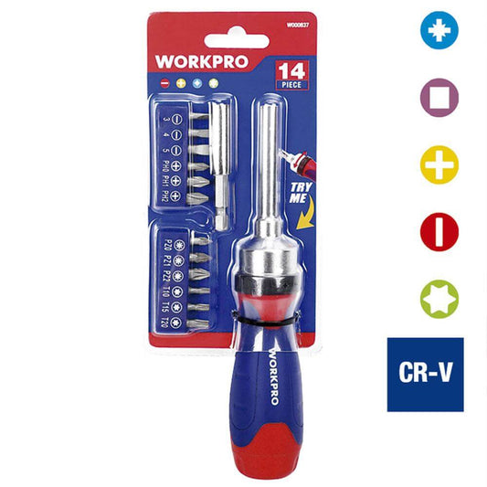 WORKPRO 14-Piece Professional Ratchet Screwdriver Set #W000837