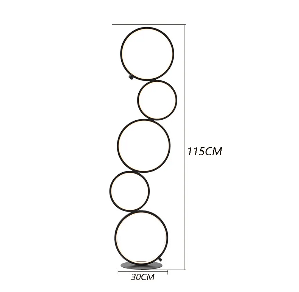 Minimalist Circular Floor Lamp – view 9