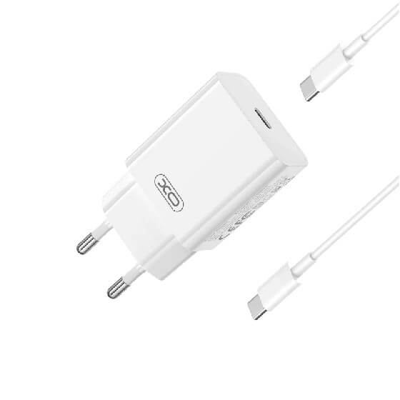 XO PD20W Charging Adapter + Type C to Lightning Cable Set #L126