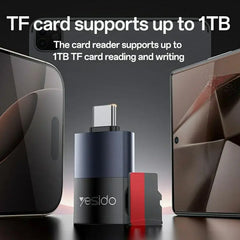 Yesido USB-C TF Card Reader with Lanyard #GS37