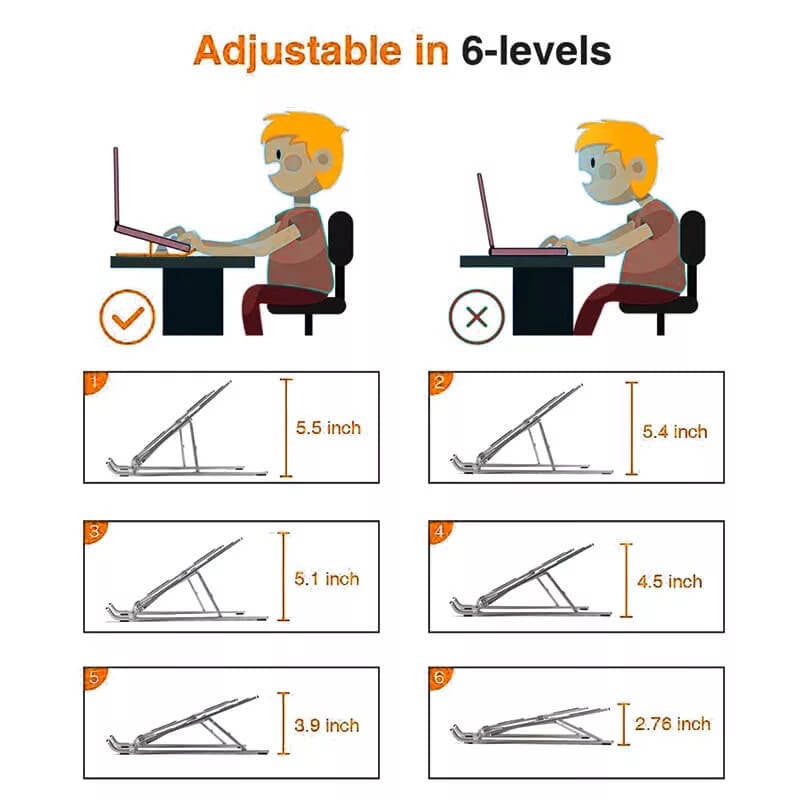 Adjustable Aluminum Laptop Stand Holder – view 8