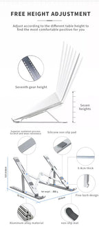 Adjustable Aluminum Laptop Stand Holder – view 5