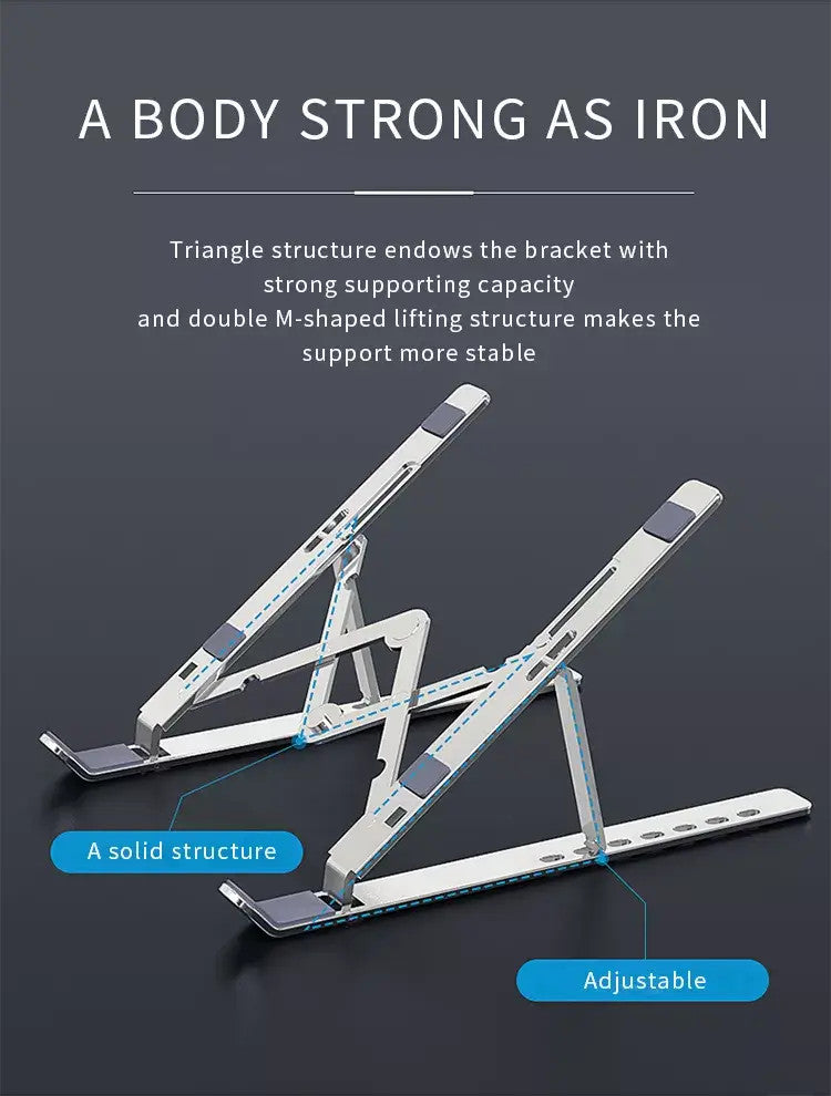 Adjustable Aluminum Laptop Stand Holder – view 3