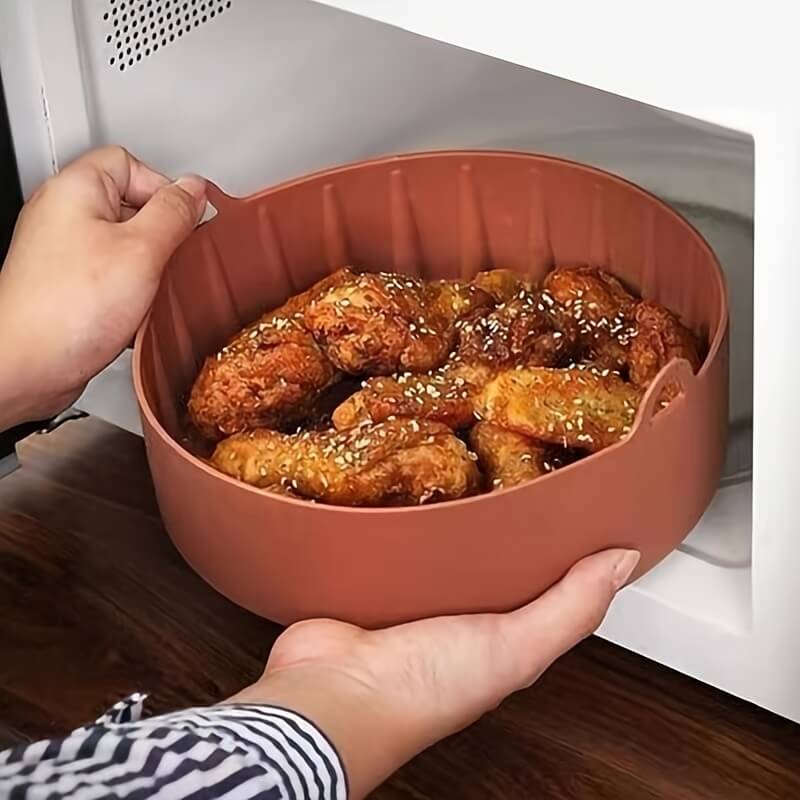 19cm Silicone Reusable Air Fryer Round Basket