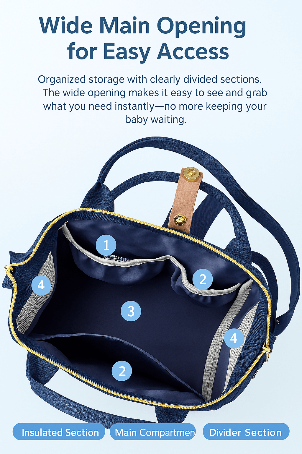 BUBM Multifunction Waterproof Mommy Diaper Backpack – view 2