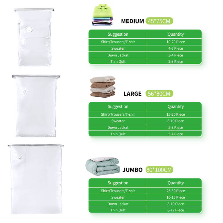 TAILI 6 Pack Vacuum Bags with Pump #ZHV458 – view 10