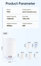 TAILI Multi-Use Electric Inflatable Smart Portable Pump #SG506 – view 7