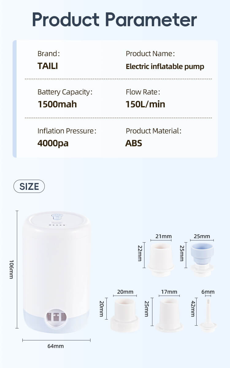 TAILI Multi-Use Electric Inflatable Smart Portable Pump #SG506 – view 7