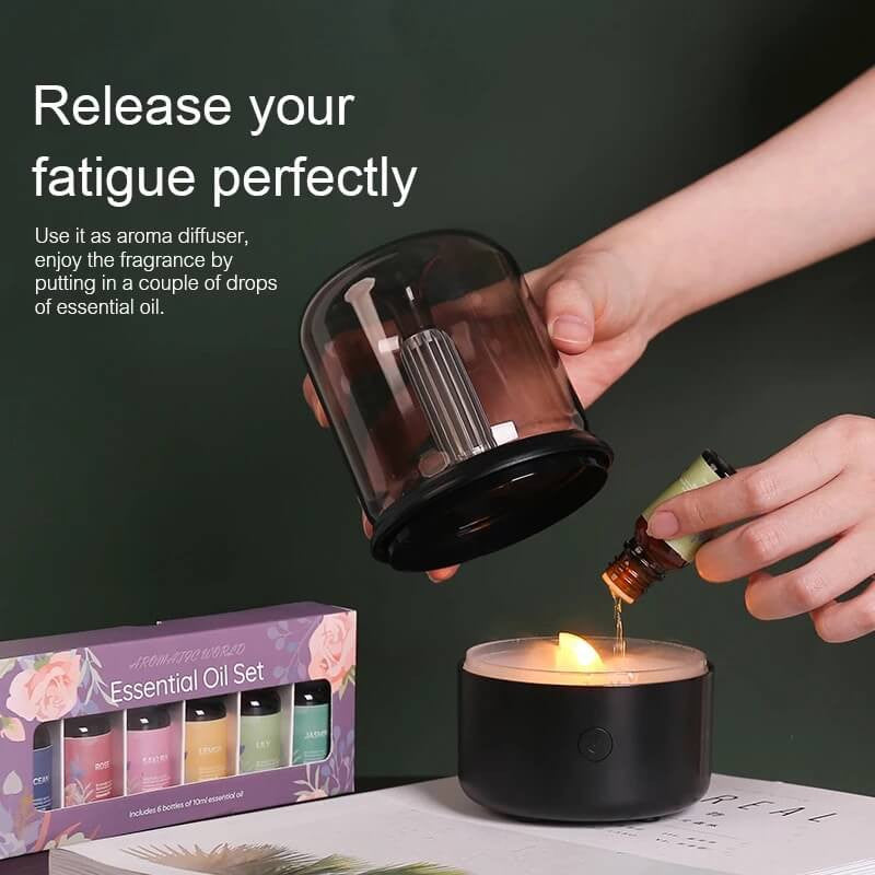 Ultrasonic Candlelight Aroma Diffuser - Buyrouth