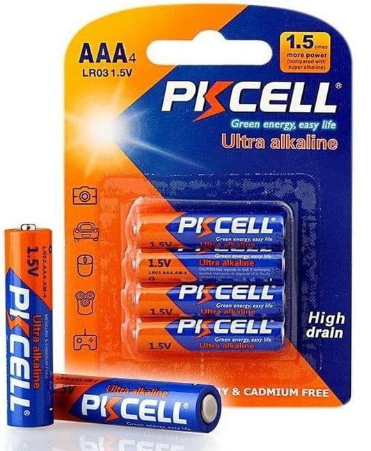 PKCell AAA Ultra Alkaline Battery 1.5V Pack of 4