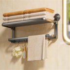 TAILI Space3.0 Double Folding Bath Towel Holder #AW837