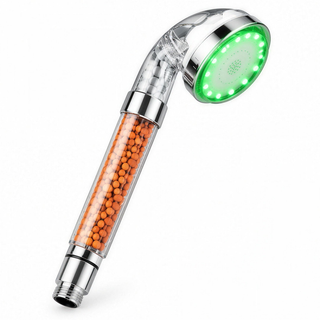 Mineral Filter Shower Head with Light
