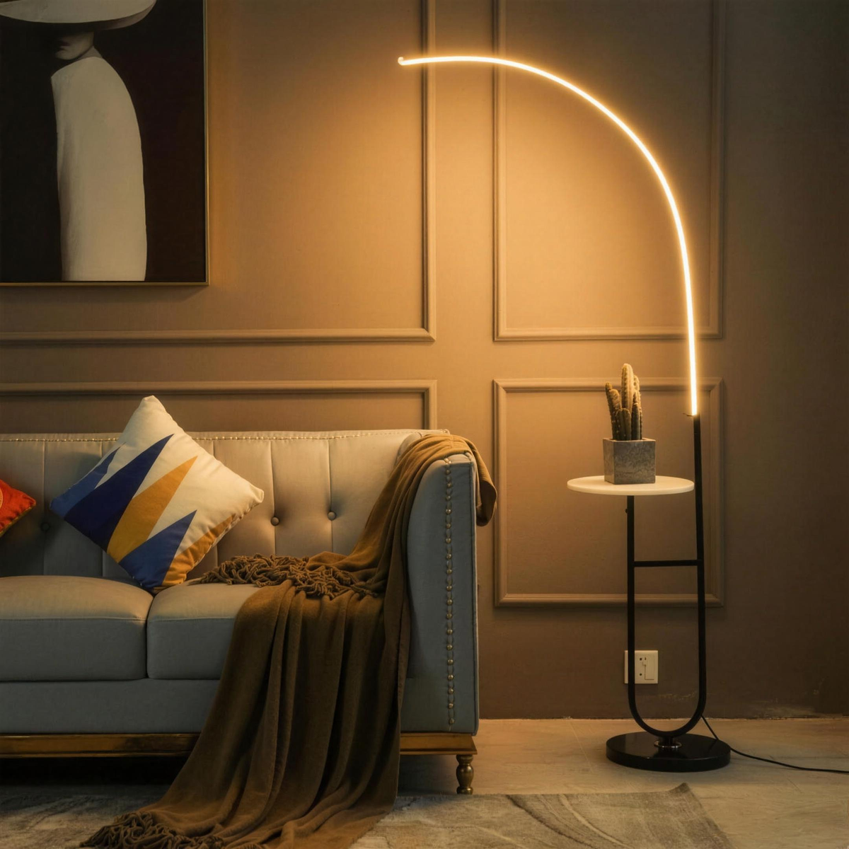 Arc Design Marble Floor Lamp