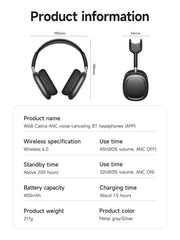 Hoco ANC Wireless Bluetooth Headphones #W68