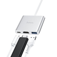 Hoco 3 in 1 USB-C to HDMI Multiport Hub #HB14