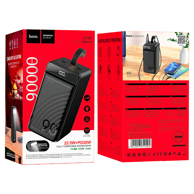 Hoco Element 90,000mAh Fast Charging Power Bank #J123D – view 7