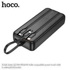 Hoco 20,000mAh Fast Charging Power Bank with Digital Display #J132A