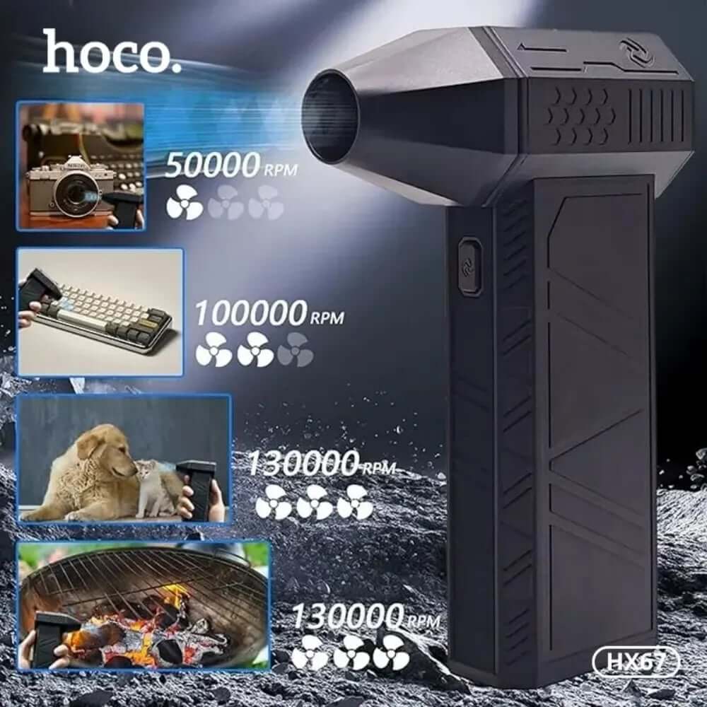 Hoco Ultra-High Speed Portable Force Fan Blower #HX67 – view 2