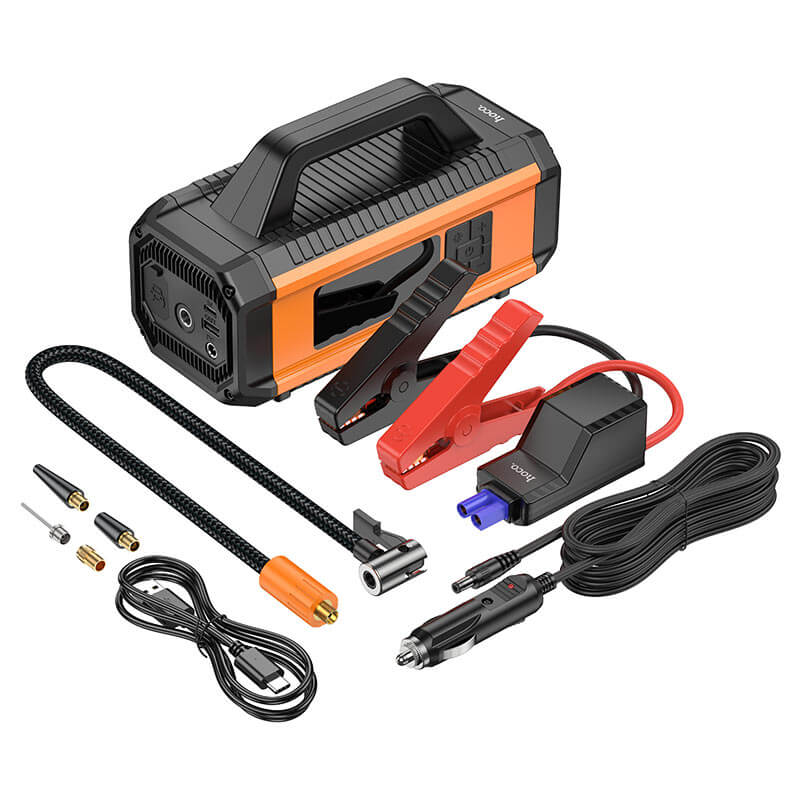 Hoco 3 IN 1 Portable Smart Jump Starter & Air Pump & Light #QS4