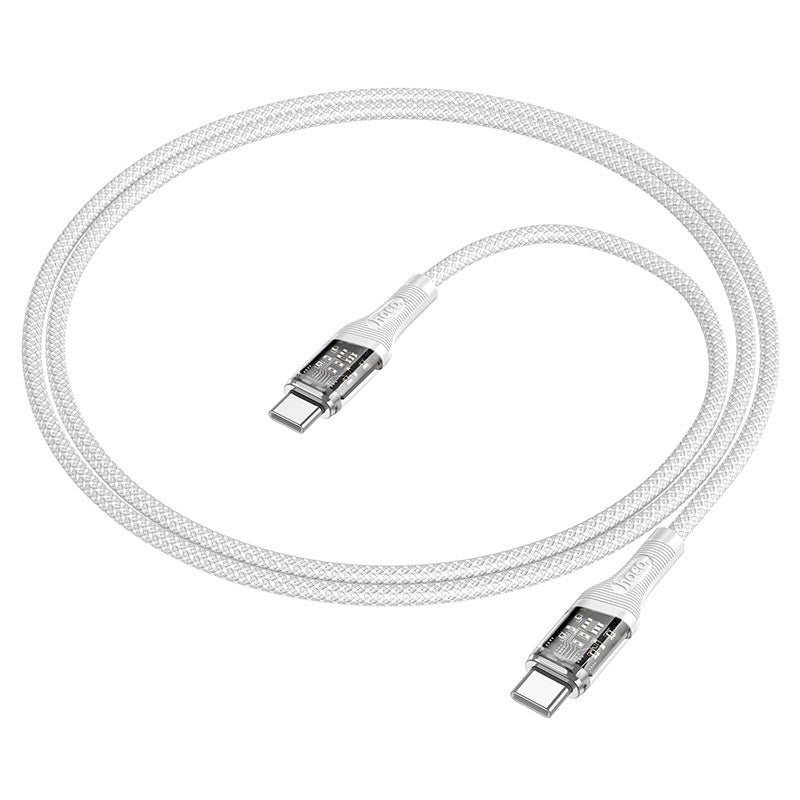 Hoco Type-C to Type-C 60W Transparent Cable - Buyrouth