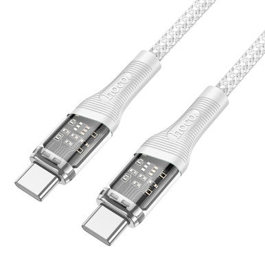 Hoco Type-C to Type-C 60W Transparent Cable - Buyrouth