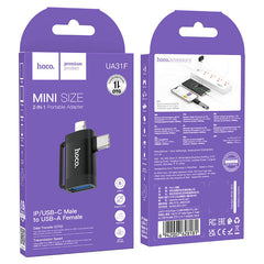 Hoco Lightning & USB C to USB A Adapter #UA31F