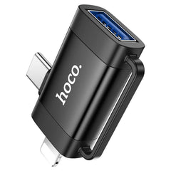 Hoco Lightning & USB C to USB A Adapter #UA31F