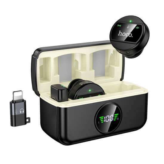 Hoco Wireless Dual Microphone Type C and Lightning Set #L22
