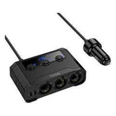 Hoco Multifunctional Car Charger & Cigarette Lighter Adapter #Z64