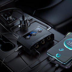 Hoco Multifunctional Car Charger & Cigarette Lighter Adapter #Z64