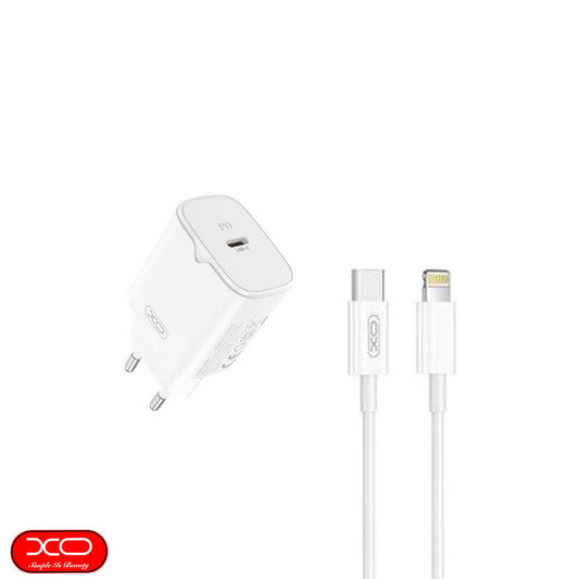 XO PD30W Charging Adapter + Type C to Lightning Cable Set #L131