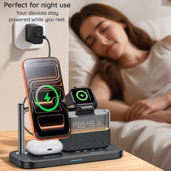 Yesido 6-in-1 Wireless Charging Station with Clock #DS37