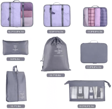8 Piece Travel Packing Cubes Luggage Organizer – view 6