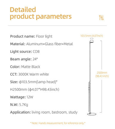 Aisilan Omega Metal Tall Floor Lamp #LD015a – view 9