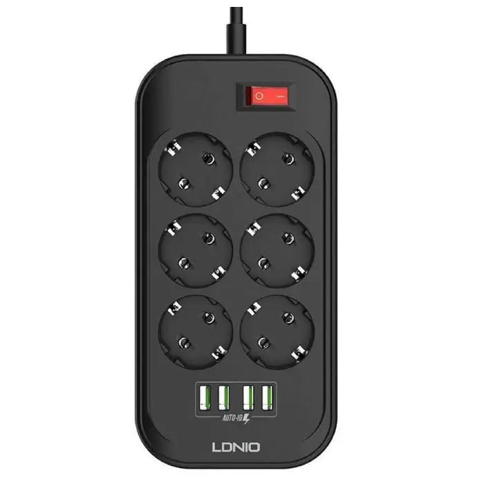 LDNIO 6 Port Power Strip with USB Charger #SE6403 – view 4