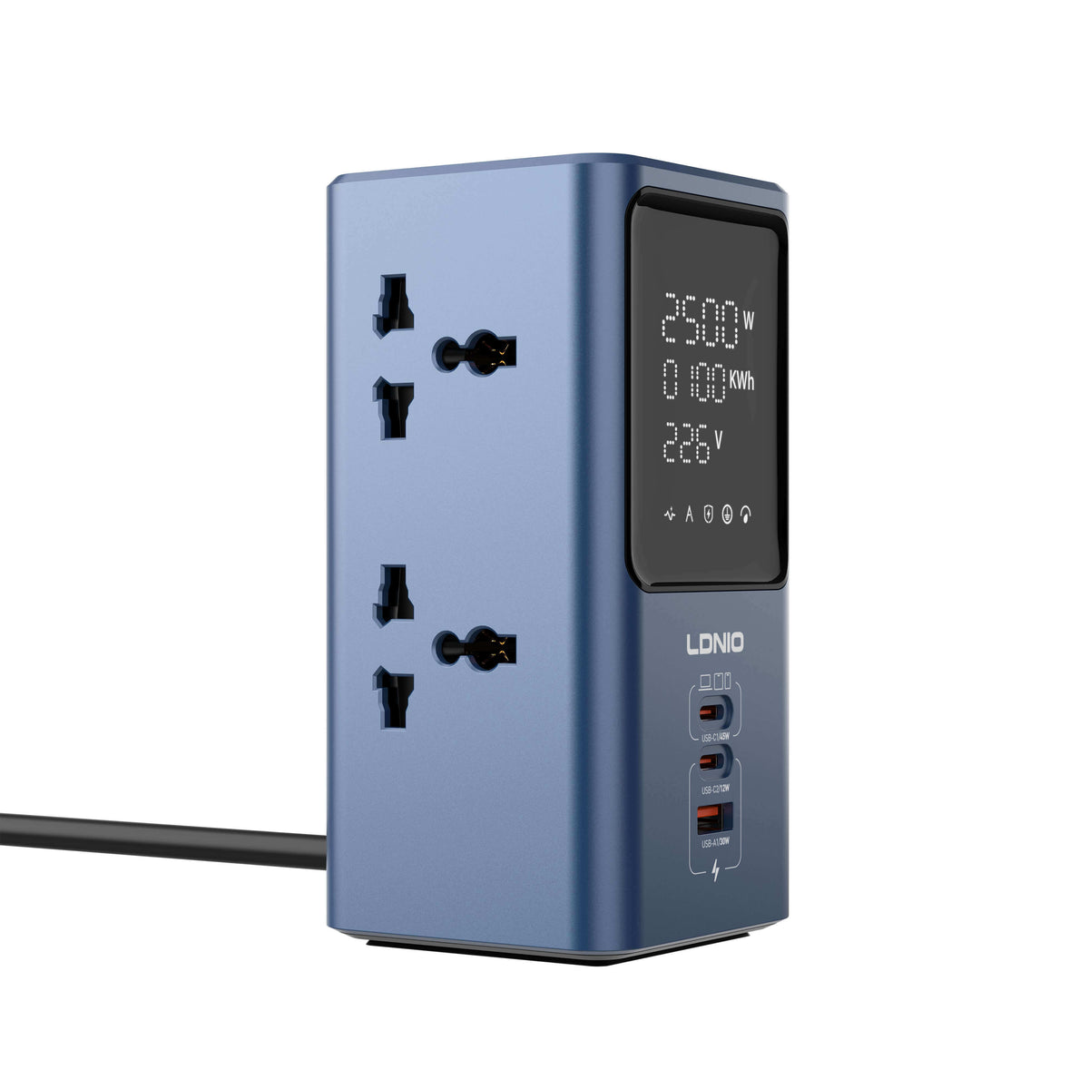 LDNIO 45W Universal Power Strip Desktop LED Power Adapter #SC2