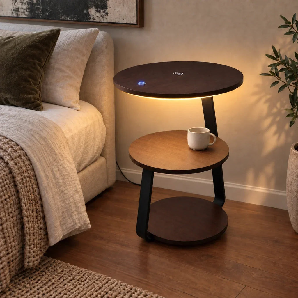 La Caza Cali Glownest Bedside Table Floor Lamp – in a room