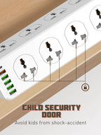 LDNIO 10 AC Outlets Universal Power Strip #SC10610 – view 14