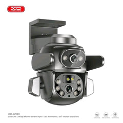 XO Dual Lens Linkage Monitor Security Robot Camera #CR04