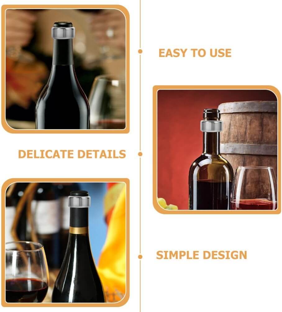 Stainless Steel Wine Bottle Collar Drip Ring – view 3