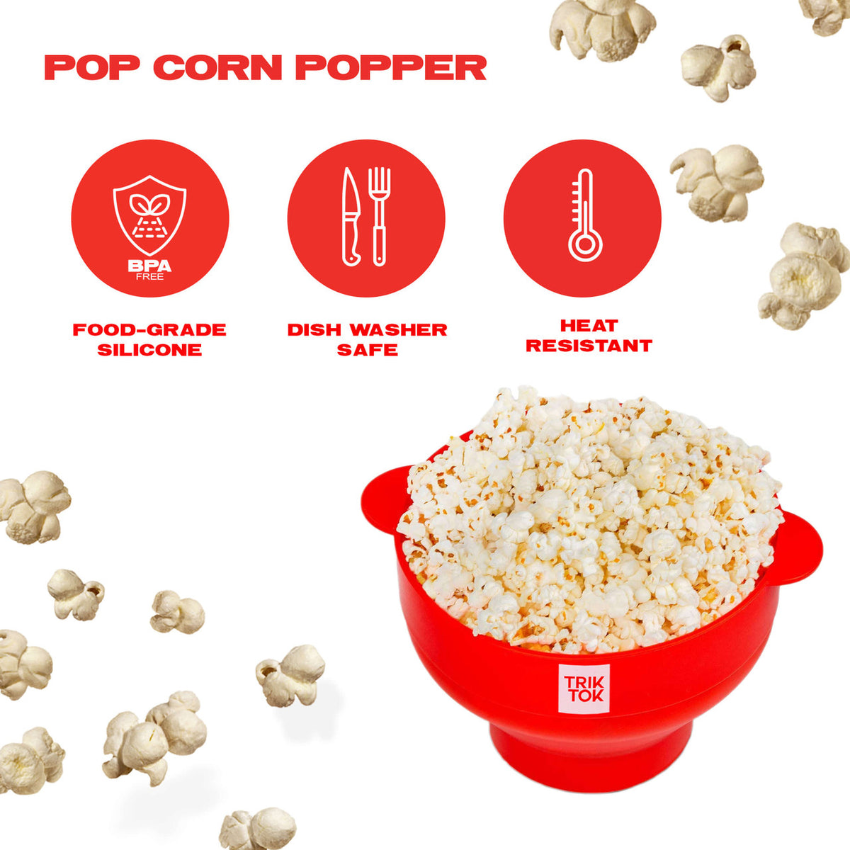Microwave Popcorn Silicone Popper – view 3