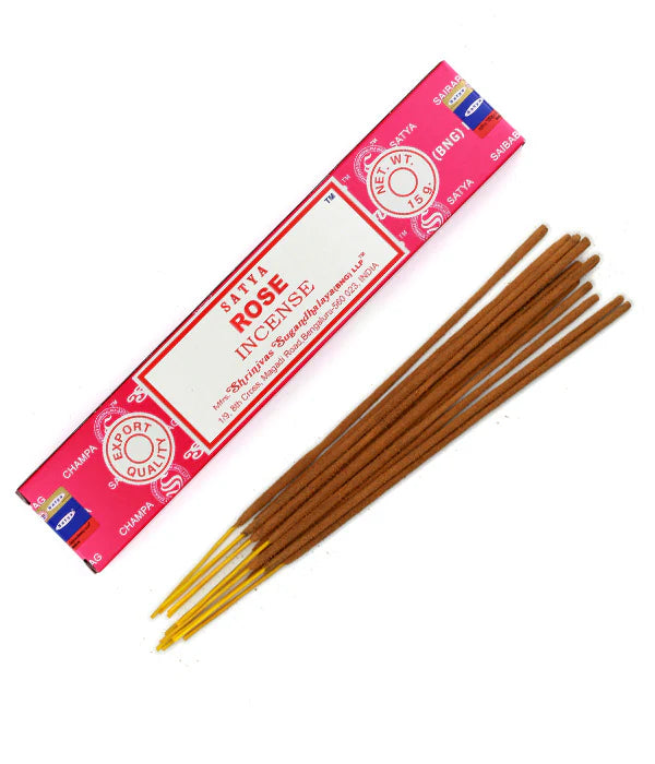 SATYA Natural Incense Sticks – Rose