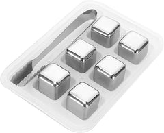 Stainless Steel Reusable Ice Cubes with Ice Tong - Buyrouth