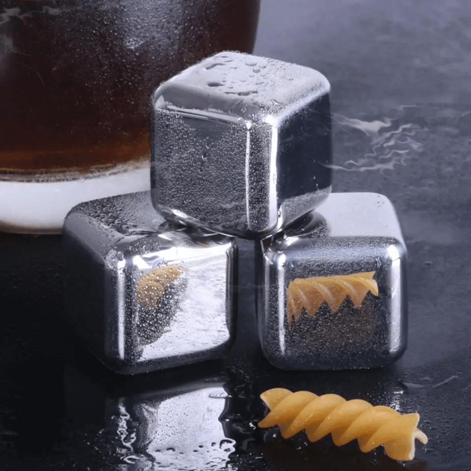 Stainless Steel Reusable Ice Cubes with Ice Tong – view 6