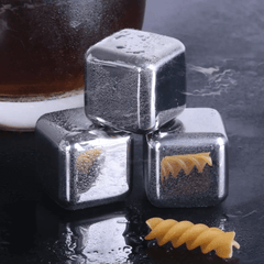 Stainless Steel Reusable Ice Cubes with Ice Tong - Buyrouth