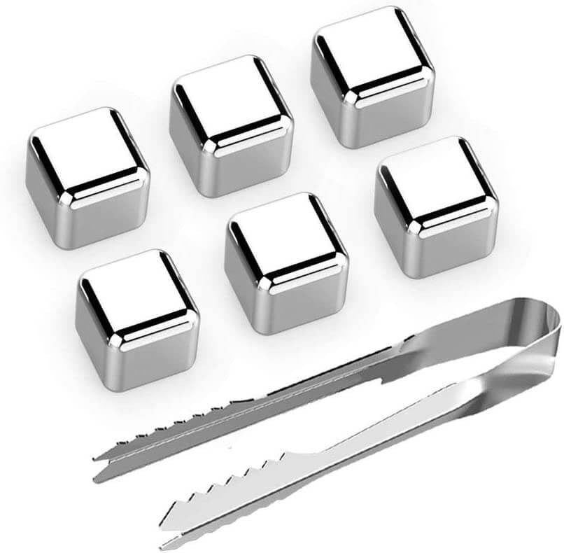 Stainless Steel Reusable Ice Cubes with Ice Tong