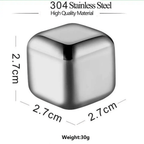 Stainless Steel Reusable Ice Cubes with Ice Tong – view 3