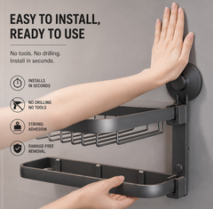 TAILI Space3.0 Double Folding Bath Towel Rack #AW914