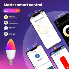 MOES Matter E14 Smart 6W LED Bulb