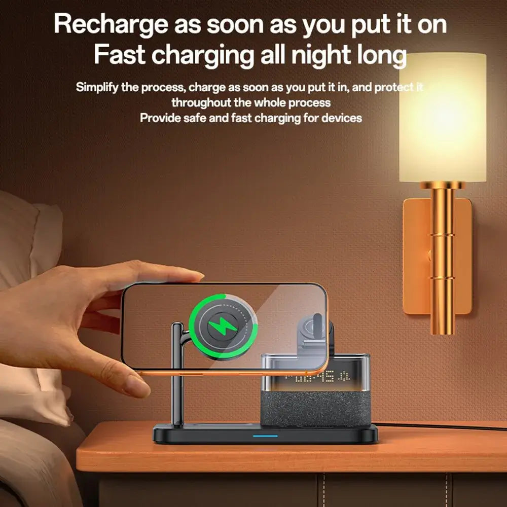 Yesido 6-in-1 Wireless Charging Station with Clock #DS37 – view 6